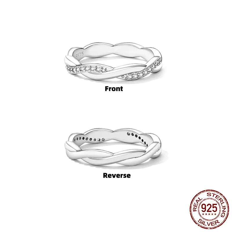 Silver Twisted Rings